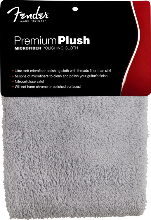 FENDER PREMIUM PLUSH MICROFIBER POLISHING CLOTH, GRAY