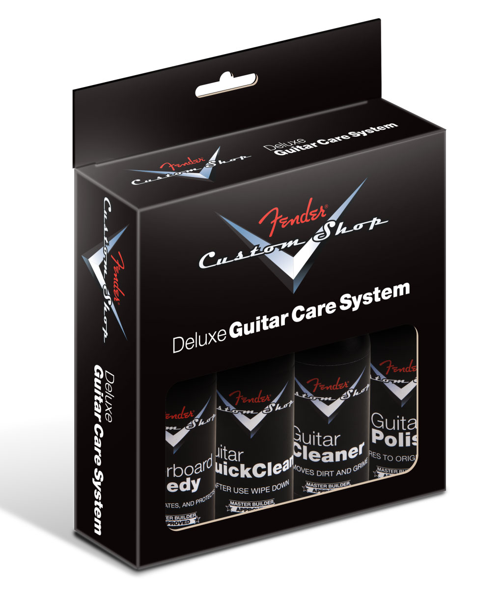 FENDER CUSTOM SHOP DELUXE GUITAR CARE SYSTEM, 4 PACK, BLACK