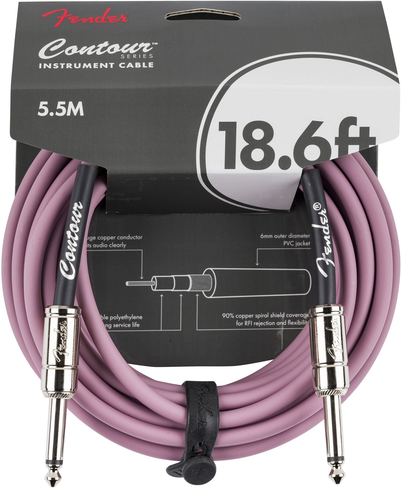 FENDER Contour 18.6' Cable, Burgundy Mist
