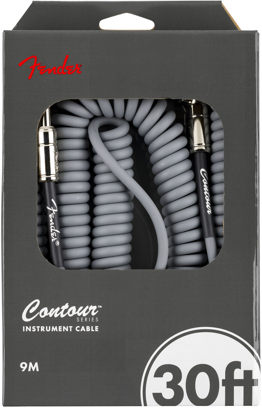 FENDER Contour 30' Coiled Cable, Inca Silver