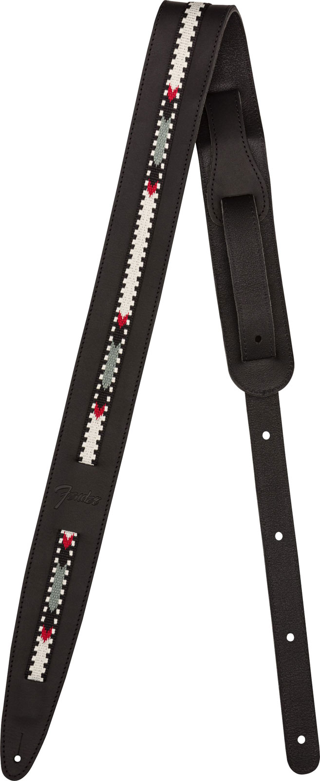 FENDER Paramount Acoustic Leather Strap Black