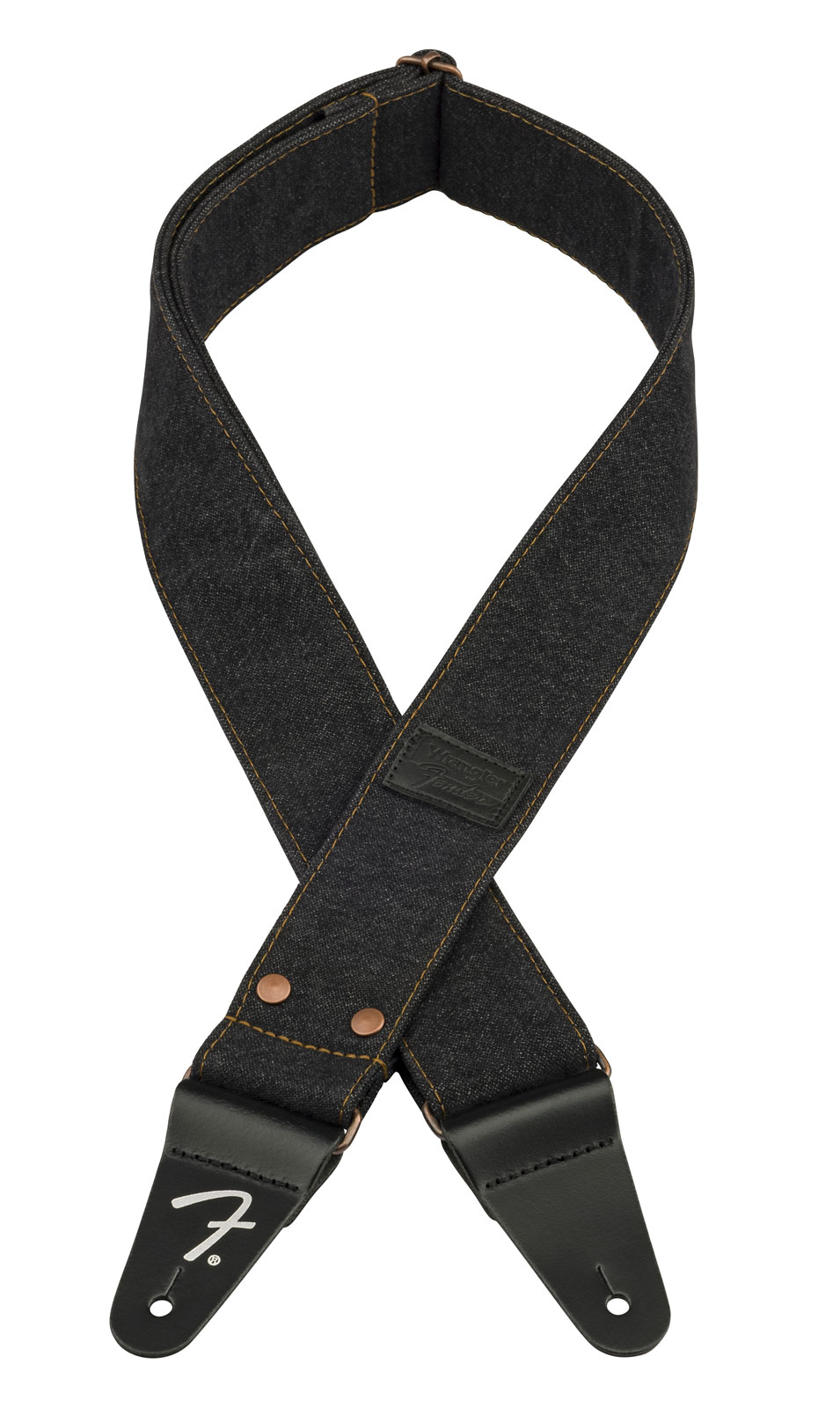 FENDER X Wrangler Riveted Denim Strap Black