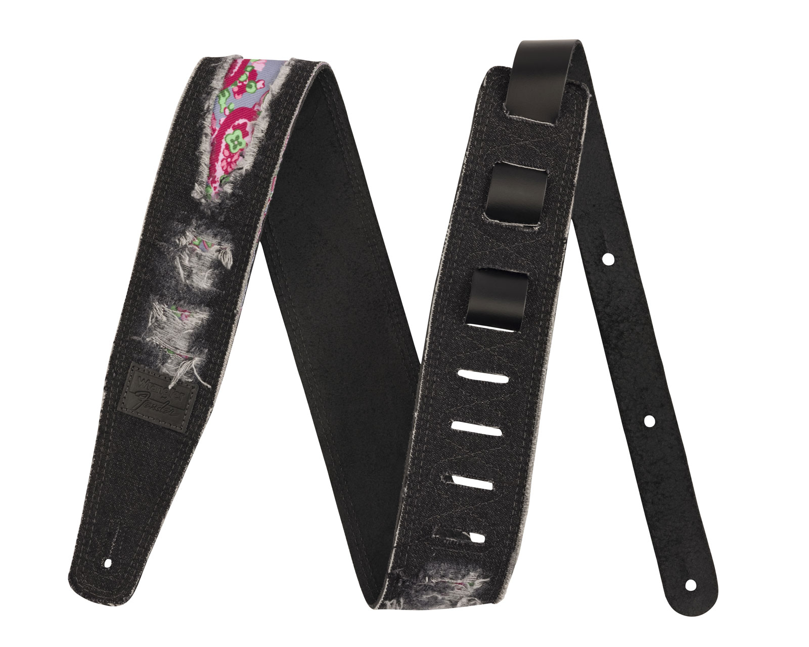 FENDER X Wrangler Ripped Denim Strap Black