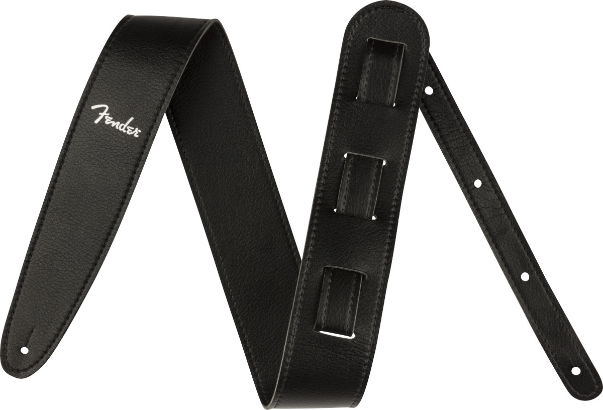 FENDER Vegan Leather Strap, Black, 2.5