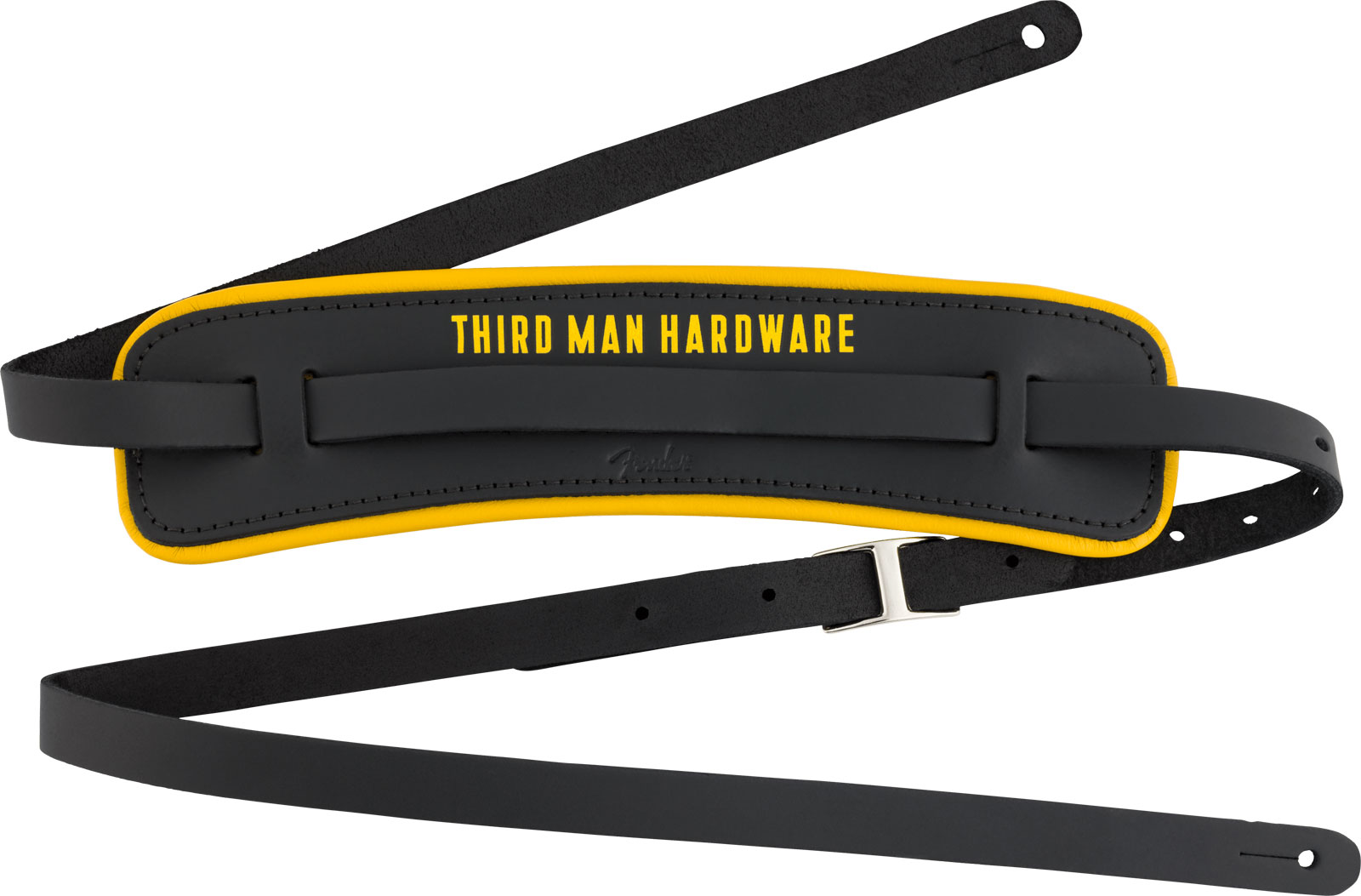 FENDER Fender x Third Man Hardware Leather Strap Black/Yellow