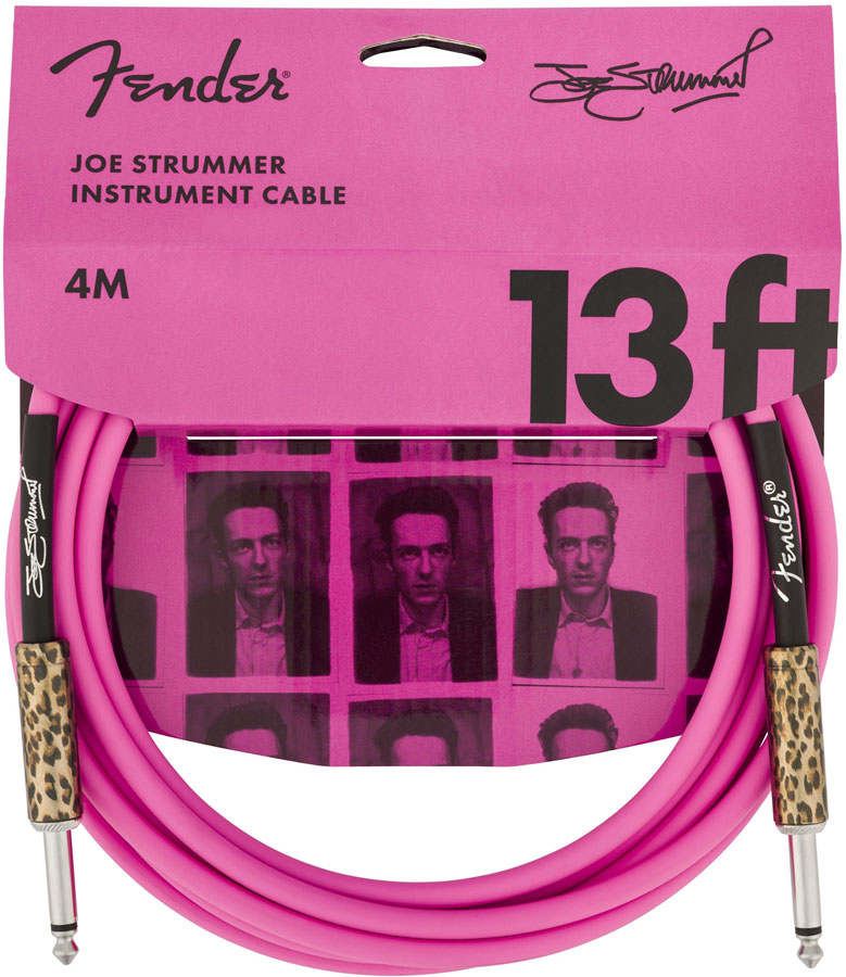 FENDER JOE STRUMMER 13' INSTRUMENT CABLE, PINK LEOPARD
