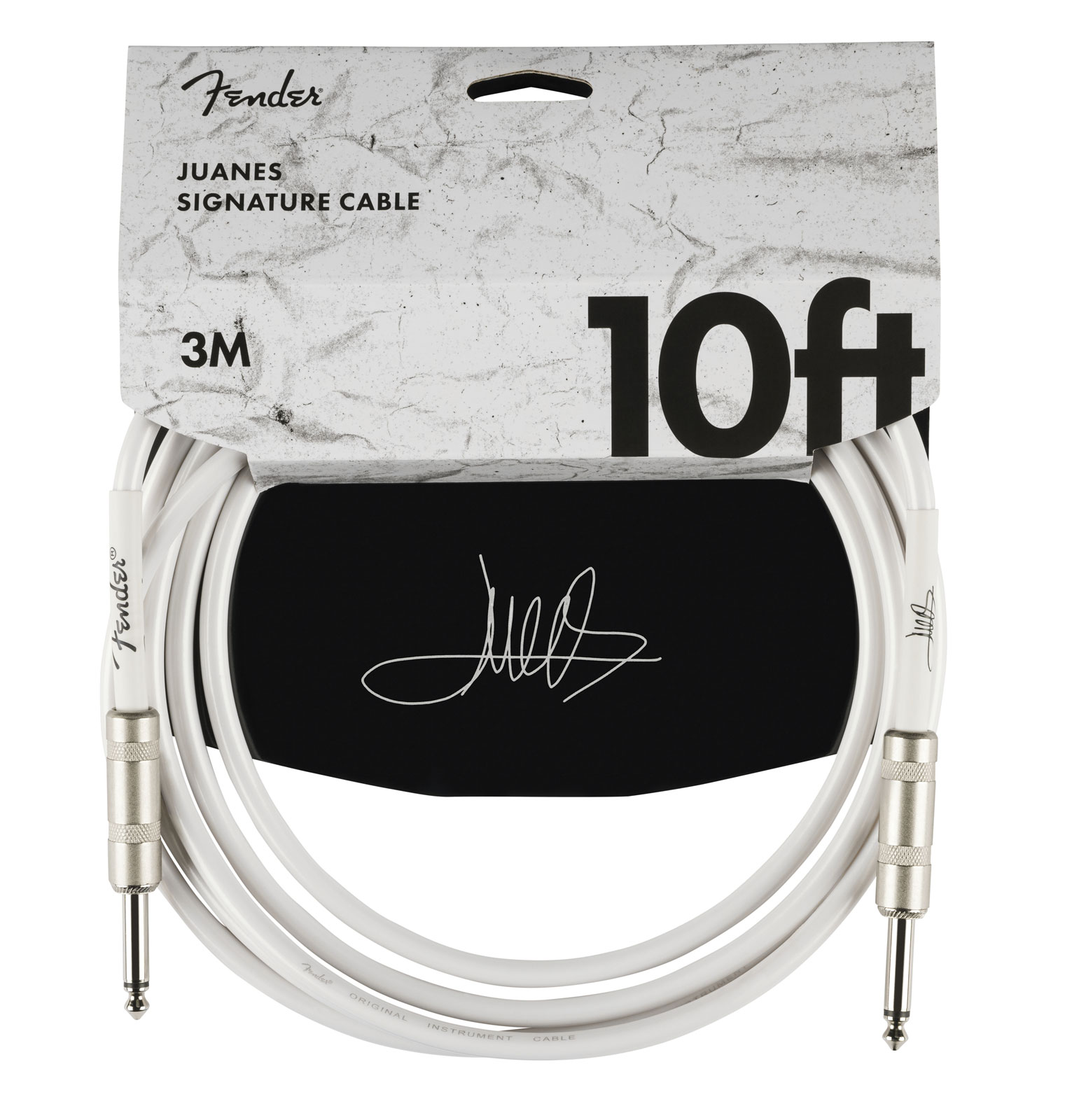 FENDER JUANES 10' INSTRUMENT CABLE LUNA WHITE