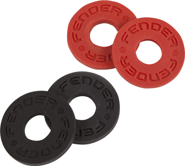 FENDER Strap Blocks 4-pack, Black (2) And Red (2)