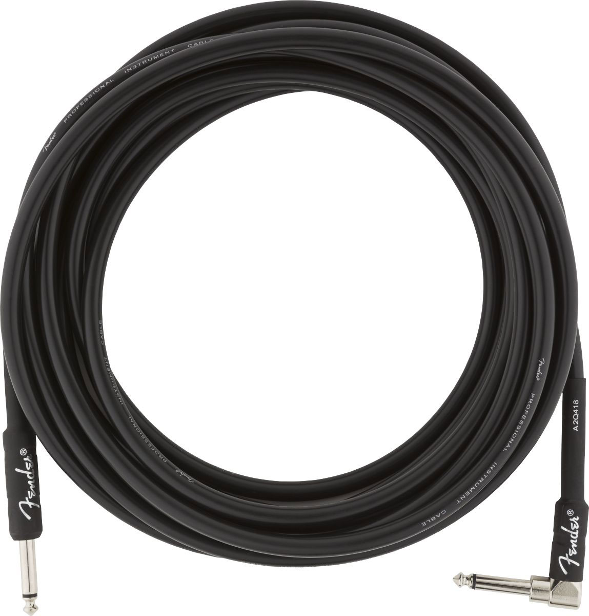 PROFESSIONAL INSTRUMENT CABLE, STRAIGHT/ANGLE, 18.6', BLACK