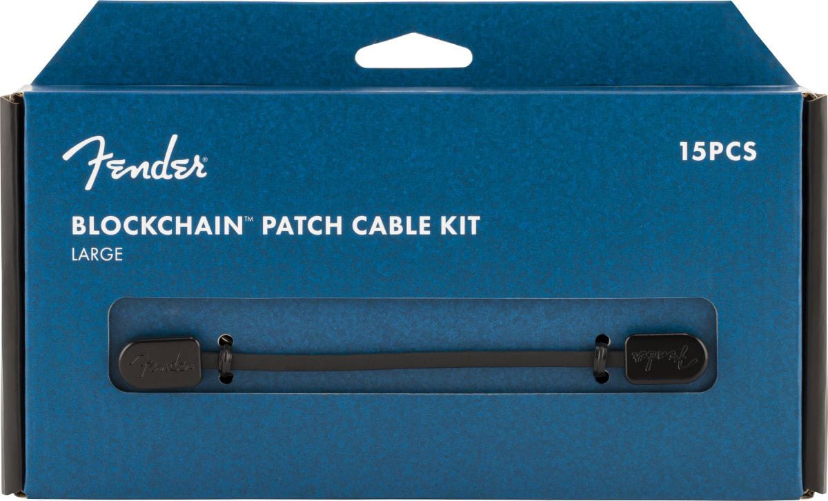 FENDER BLOCKCHAIN PATCH CABLE KIT BLACK LARGE