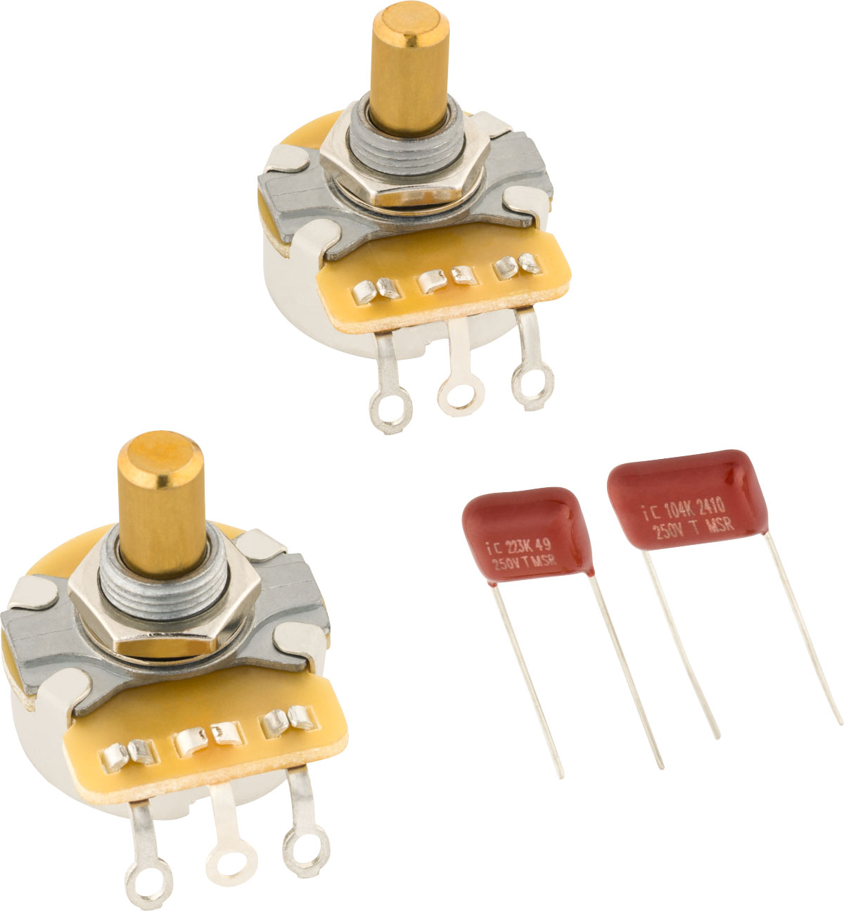 FENDER Telecaster Solid Shaft Potentiometer and Capacitor Kit 2-Pack