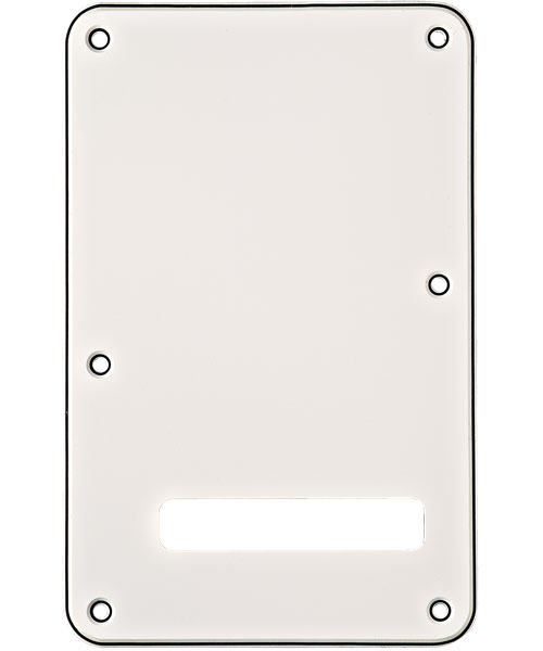 FENDER BACKPLATE, STRATOCASTER, WHITE (W/B/W), 3-PLY