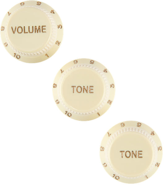 FENDER STRATOCASTER SOFT TOUCH KNOBS, AGED WHITE