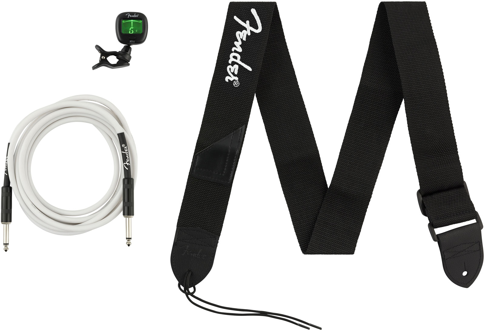 FENDER Accessories Bundle Pack - Cable, Tuner, Strap