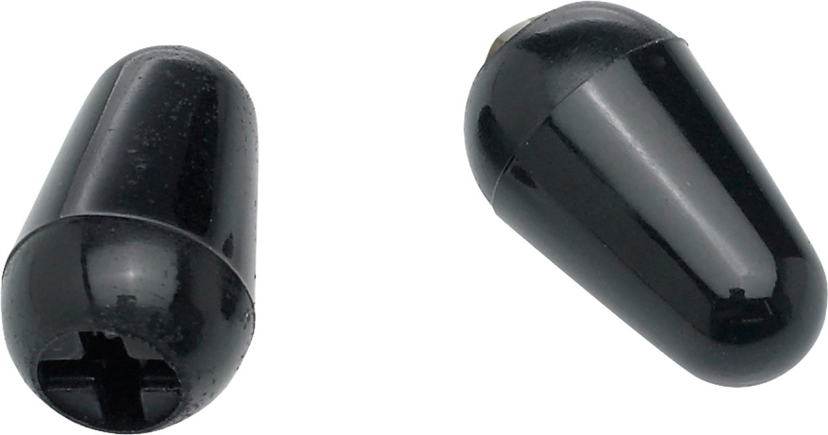 FENDER Stratocaster Switch Tips, Black (2)