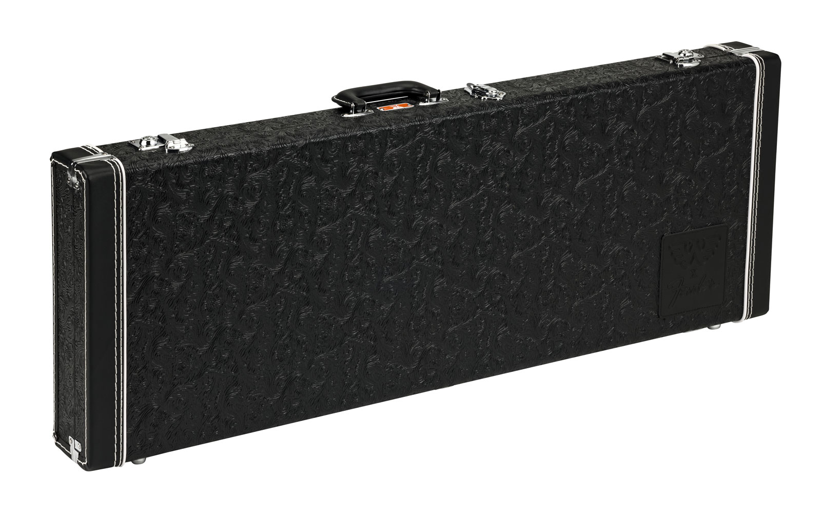 FENDER Waylon Jennings Strat-Tele Black Tooled Leather Case