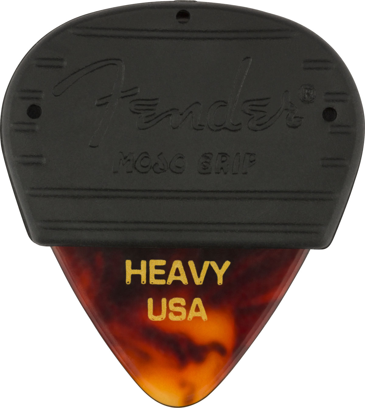 FENDER Mojo Grip Picks, Celluloid, Heavy, 3-Pack, Tortoiseshell