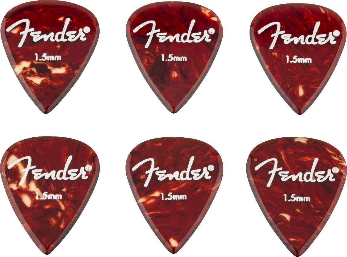 FENDER Aero Acrylic Picks 6-count 1.5mm