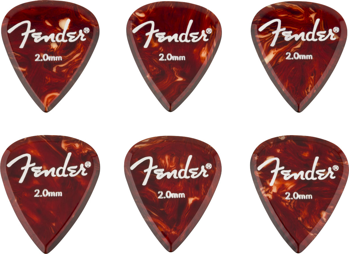 FENDER Aero Acrylic Picks 6-count 2.0mm