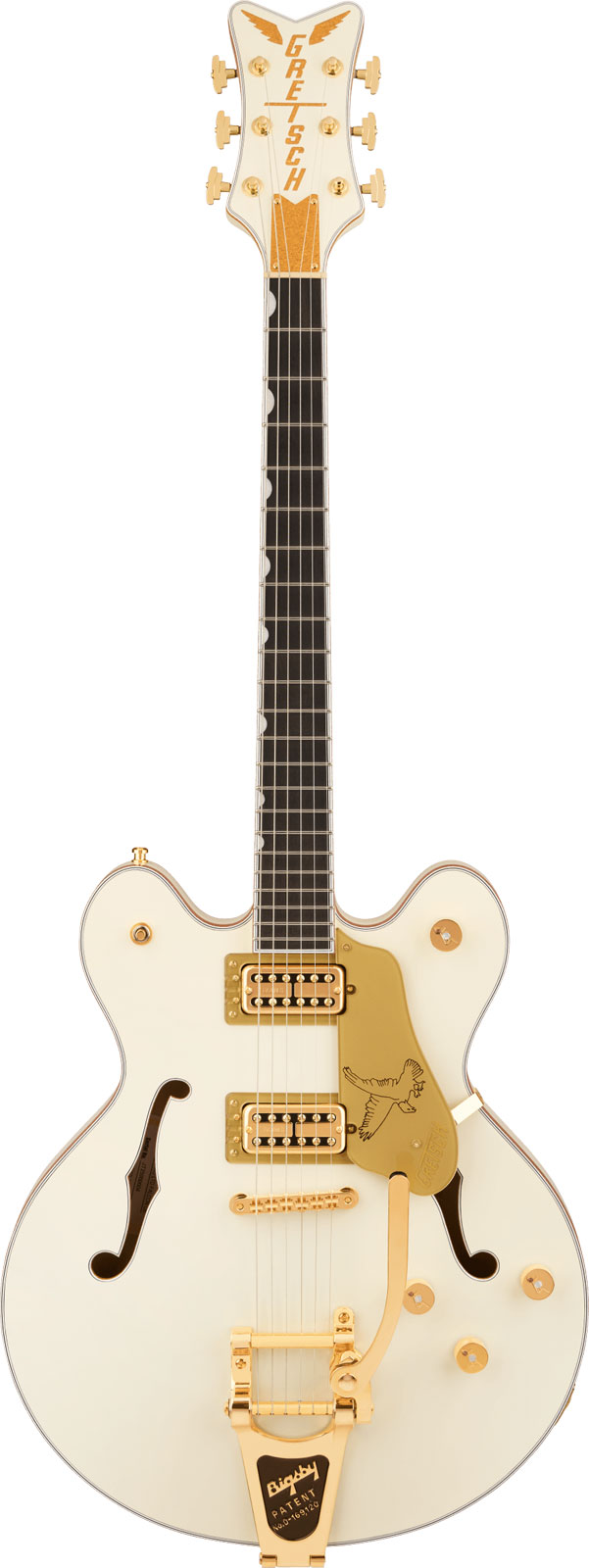 GRETSCH GUITARS Falcon Center Block LTD with String-Thru Bigsby and Gold Hardware EBO Vintage White