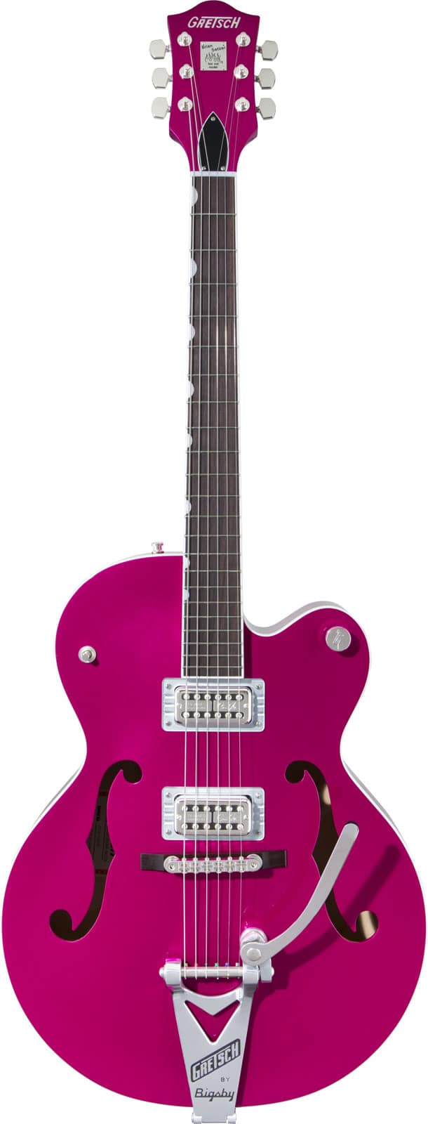 GRETSCH GUITARS G6120T-HR BRIAN SETZER SIGNATURE HOT ROD HOLLOW BODY WITH BIGSBY RW, CANDY MAGENTA