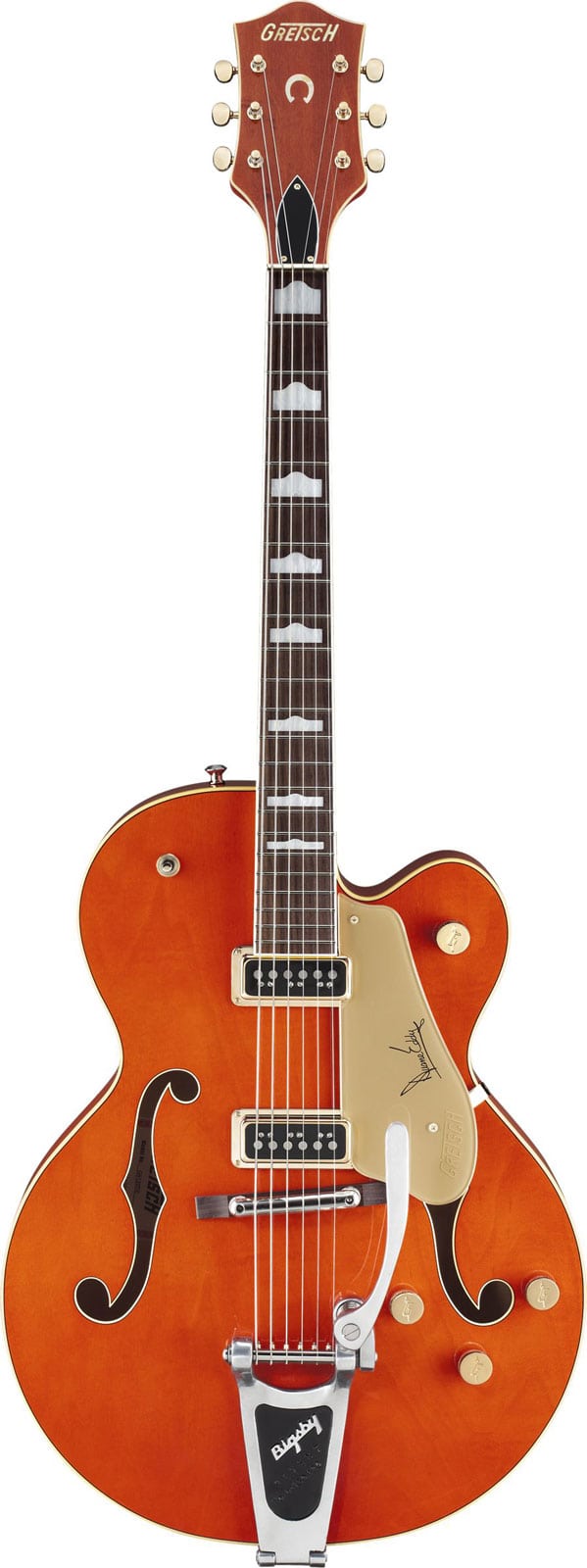 GRETSCH GUITARS G6120DE DUANE EDDY SIGNATURE HOLLOW BODY WITH BIGSBY RW, DESERT SUNRISE, LACQUER