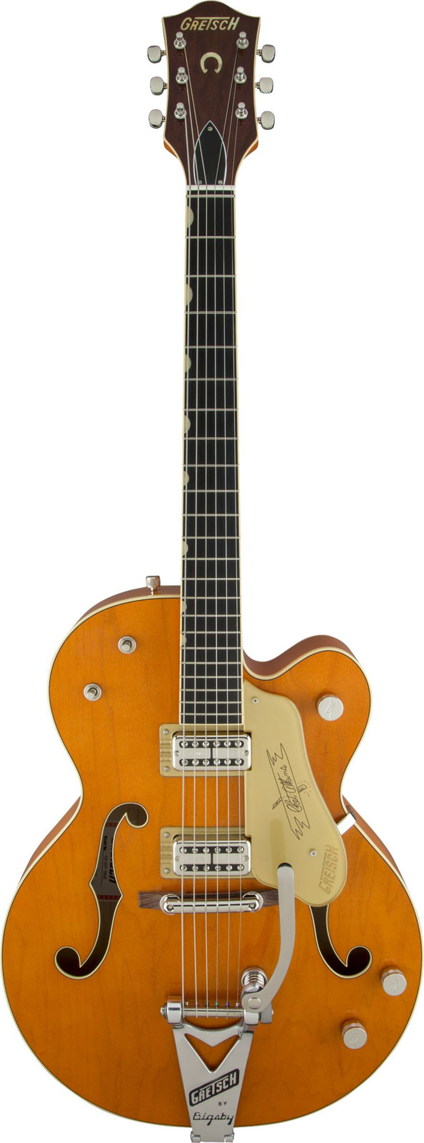GRETSCH GUITARS G6120T-59 VINTAGE SELECT EDITION '59 CHET ATKINS HOLLOW BODY WITH BIGSBY, TV JONES, VINTAGE ORANGE S