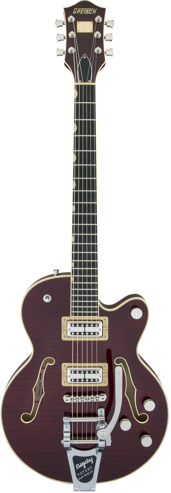 Gretsch Guitars G6659tfm Players Edition Broadkaster Jr. Bigsby Dark Cherry Stain
