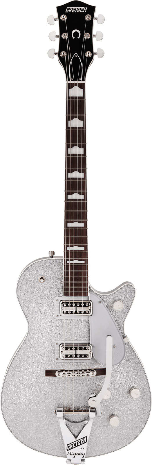 GRETSCH GUITARS G6129T-89 VINTAGE SELECT '89 SPARKLE JET WITH BIGSBY RW, SILVER SPARKLE
