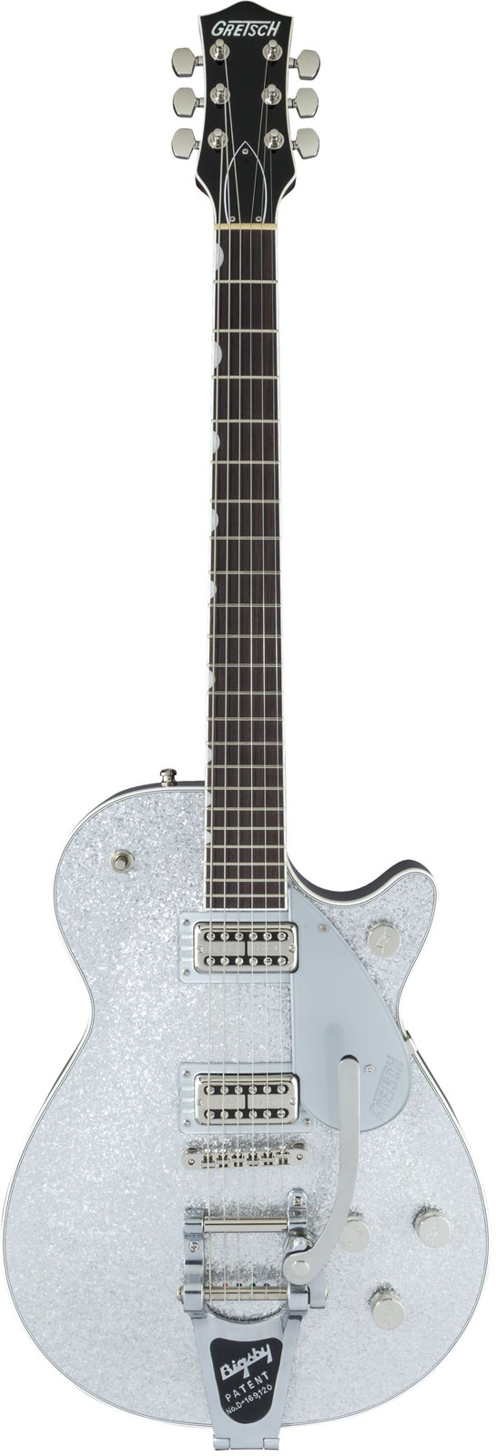 Gretsch Guitars G6129t Players Edition Jet Ft With Bigsby Rw Silver Sparkle