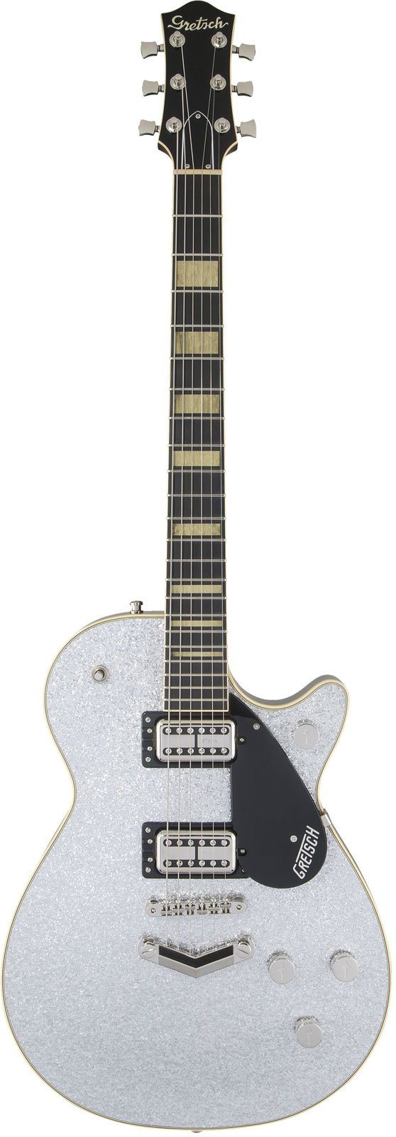 GRETSCH GUITARS G6229 PLAYERS EDITION JET BT WITH V-STOPTAIL RW, SILVER SPARKLE
