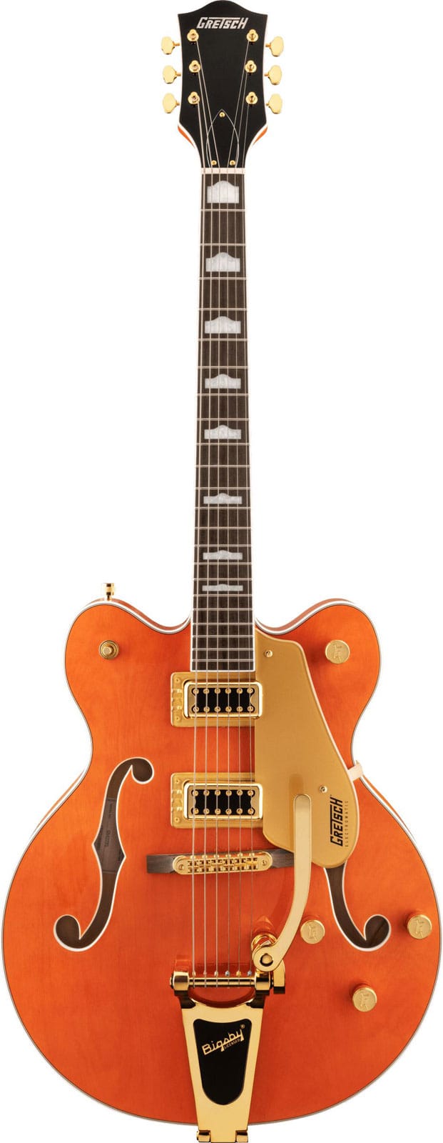 GRETSCH GUITARS G5422TG ELECTROMATIC CLASSIC HOLLOW BODY DOUBLE-CUT WITH BIGSBY AND GOLD HARDWARE LRL ORANGE STAIN