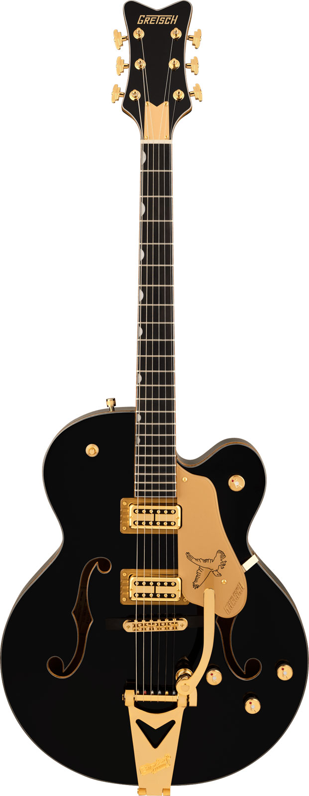 GRETSCH GUITARS Synchromatic Falcon Hollow Body Single-Cut with Bigsby EBO Black