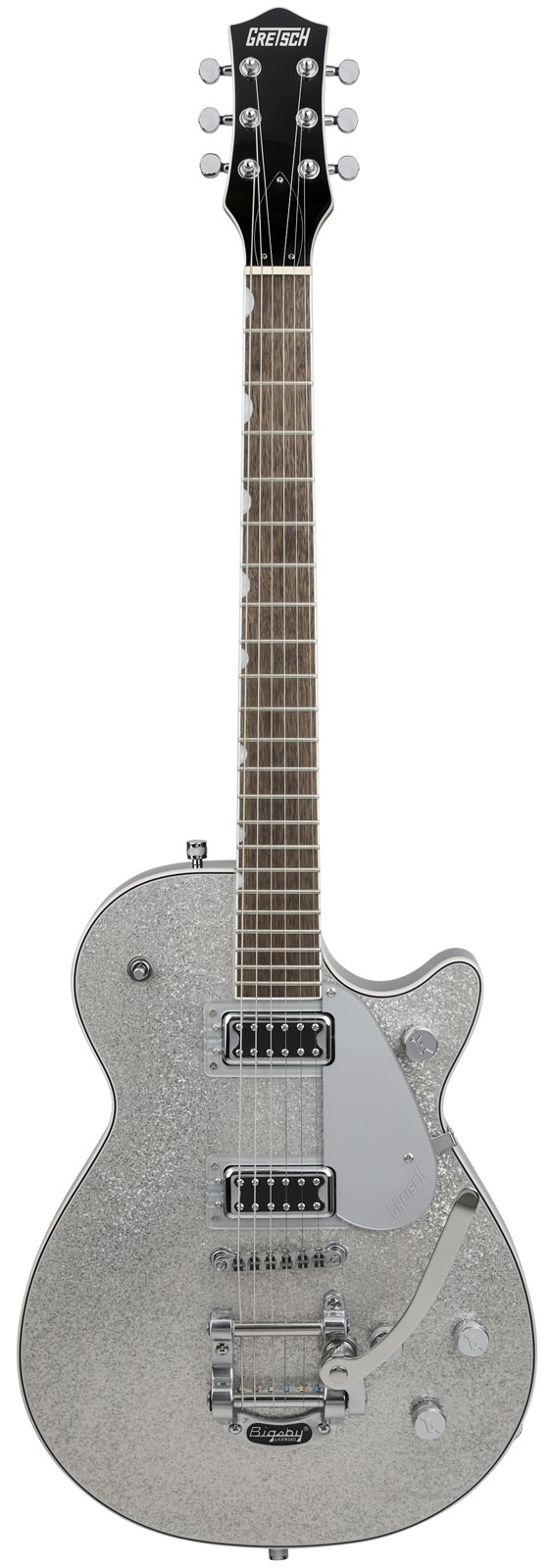 GRETSCH GUITARS G5230T Electromatic Sparkle Jet Ft Single-Cut With Bigsby Lrl Silver Sparkle