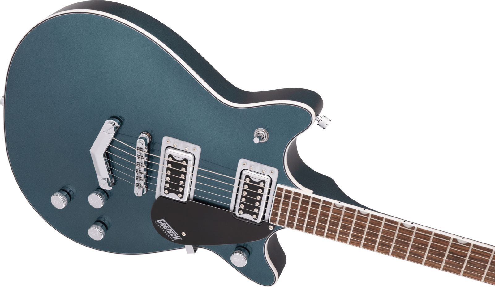 G5222 ELECTROMATIC DOUBLE JET BT WITH V-STOPTAIL LRL, JADE GREY METALLIC