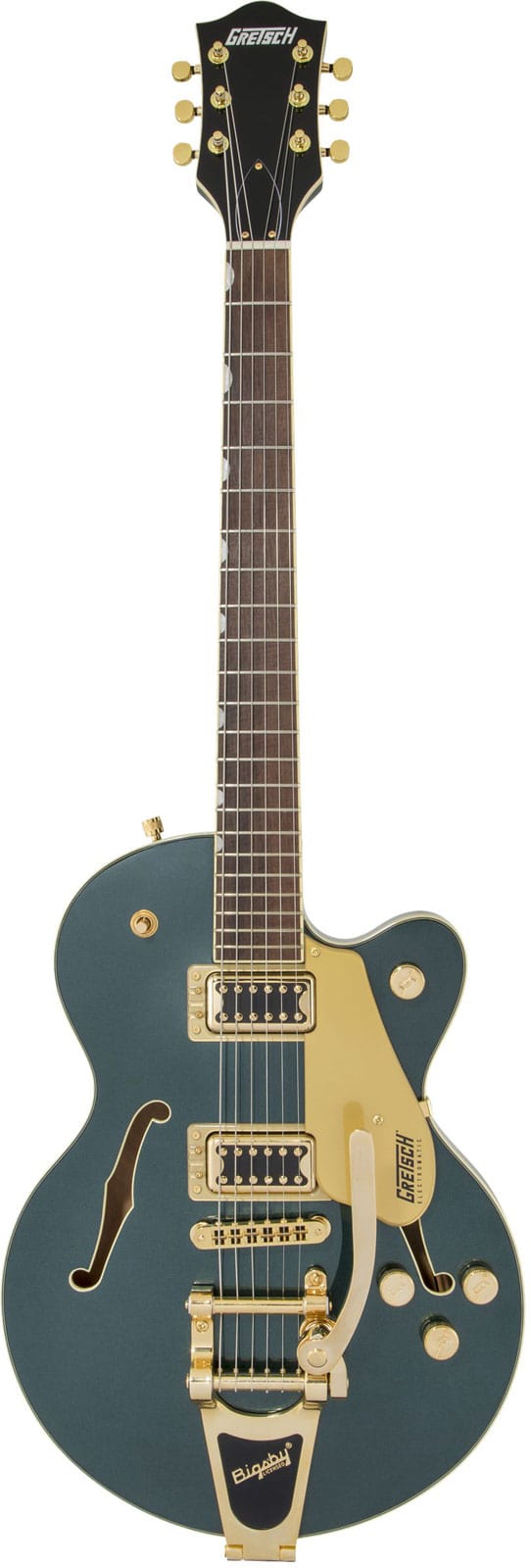 GRETSCH GUITARS G5655TG ELECTROMATIC CENTER BLOCK JR. SINGLE-CUT WITH BIGSBY AND GOLD HARDWARE LRL, CADILLAC GREEN