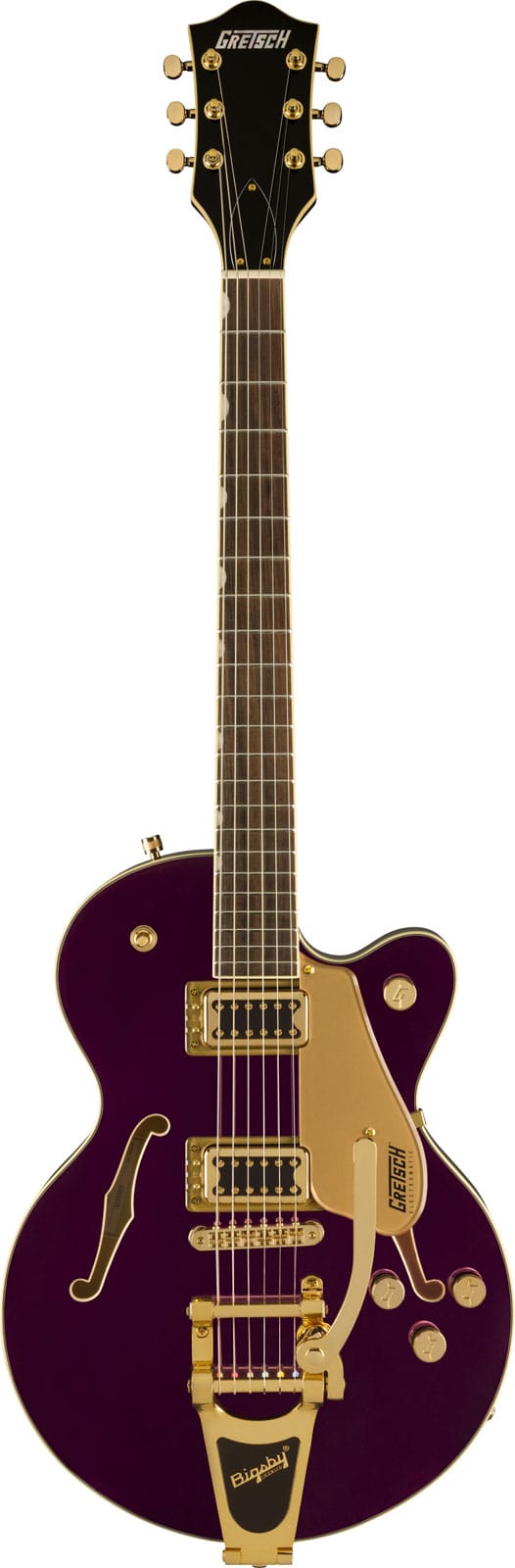GRETSCH GUITARS G5655TG ELECTROMATIC CENTER BLOCK JR. SINGLE-CUT WITH BIGSBY AND GOLD HARDWARE LRL AMETHYST