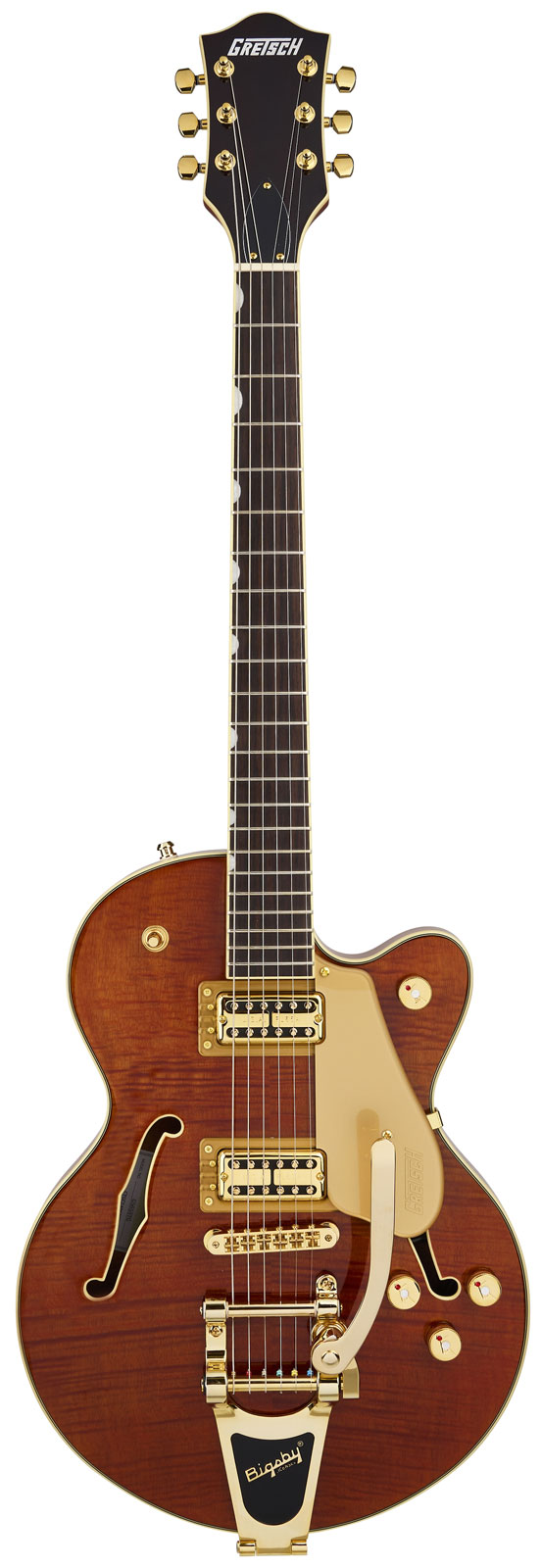GRETSCH GUITARS Electromatic Ltd Flame Okoume Broadkaster Jr. Single -Cut With Bigsby Rw Roundup Orange
