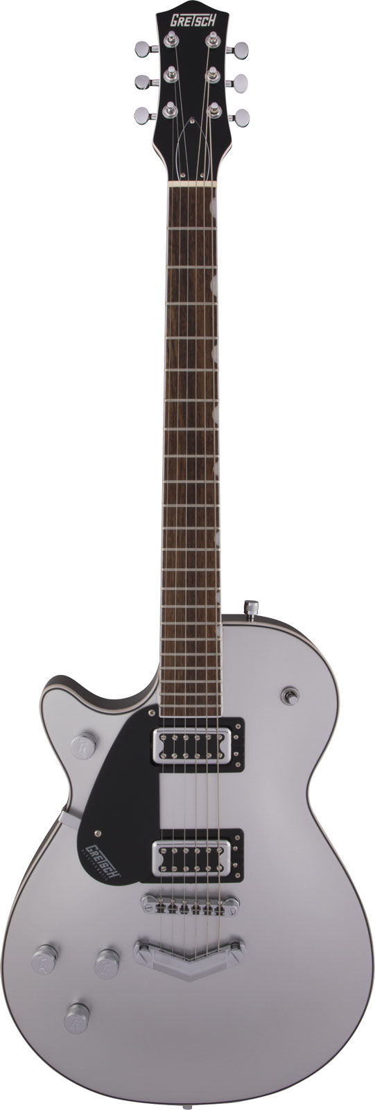 GRETSCH GUITARS G5230LH ELECTROMATIC JET FT SINGLE-CUT WITH V-STOPTAIL LRL, AIRLINE SILVER