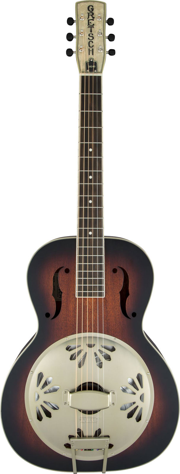 GRETSCH GUITARS G9240 ALLIGATOR ROUND-NECK, MAHOGANY BODY BISCUIT CONE RESONATOR GUITAR, 2-COLOR SUNBURST