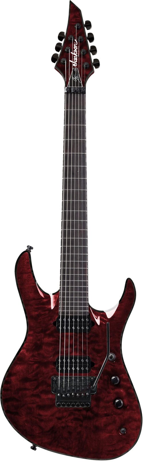 JACKSON GUITARS USA SIGNATURE CHRIS BRODERICK SOLOIST 7 EBO, TRANSPARENT RED