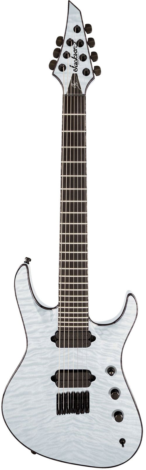 JACKSON GUITARS USA SIGNATURE CHRIS BRODERICK SOLOIST??? HT7 EBO, TRANSPARENT WHITE