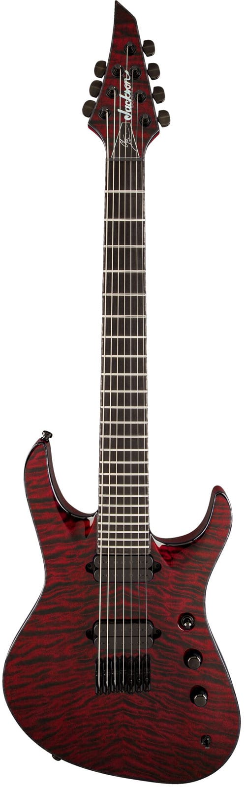 JACKSON GUITARS USA SIGNATURE CHRIS BRODERICK SOLOIST HT7 EBO, TRANSPARENT RED