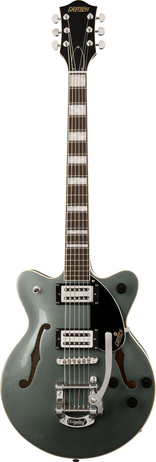 GRETSCH GUITARS G2655T STREAMLINER CENTER BLOCK JR. DOUBLE-CUT WITH BIGSBY LRL STIRLING GREEN