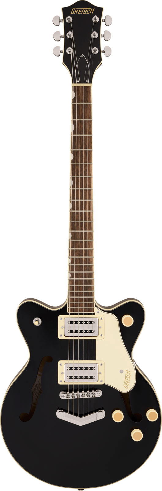 GRETSCH GUITARS G2655 Streamliner Center Block Jr. Double-Cut with V-Stoptail LRL Black