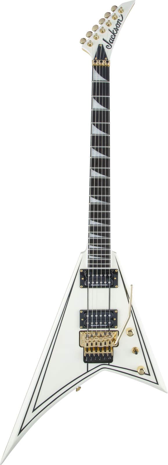 JACKSON GUITARS PRO RHOADS RR3 EBO, IVORY WITH BLACK PINSTRIPES