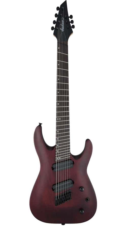 JACKSON GUITARS X DINKY ARCH TOP DKAF7 MS LRL, MULTI-SCALE, STAINED MAHOGANY