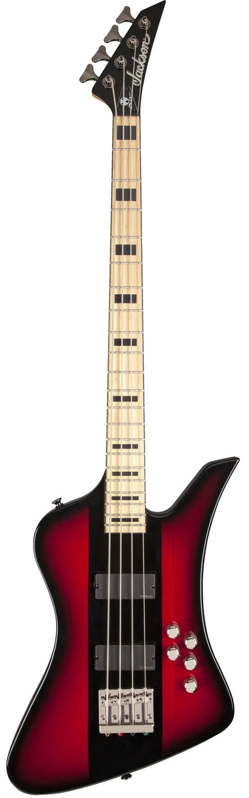 JACKSON GUITARS X SIGNATURE DAVID ELLEFSON KELLY BIRD IV BASS MN, RED STRIPE