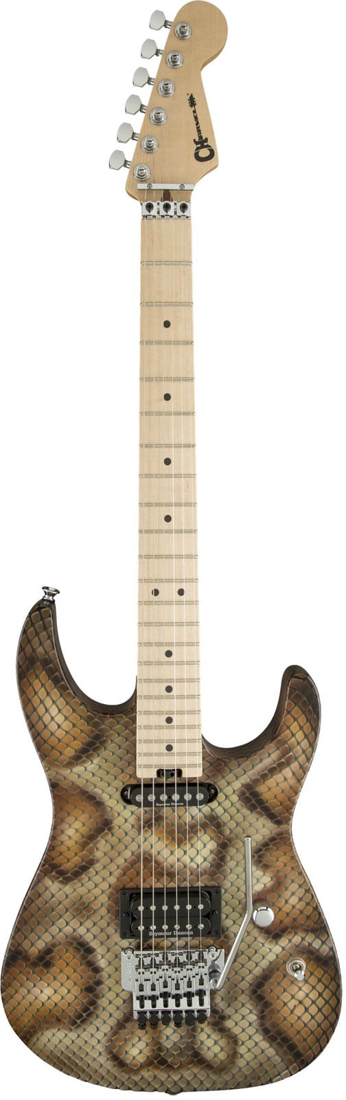 CHARVEL WARREN DEMARTINI SIGNATURE PRO-MOD SNAKE MN, SNAKESKIN