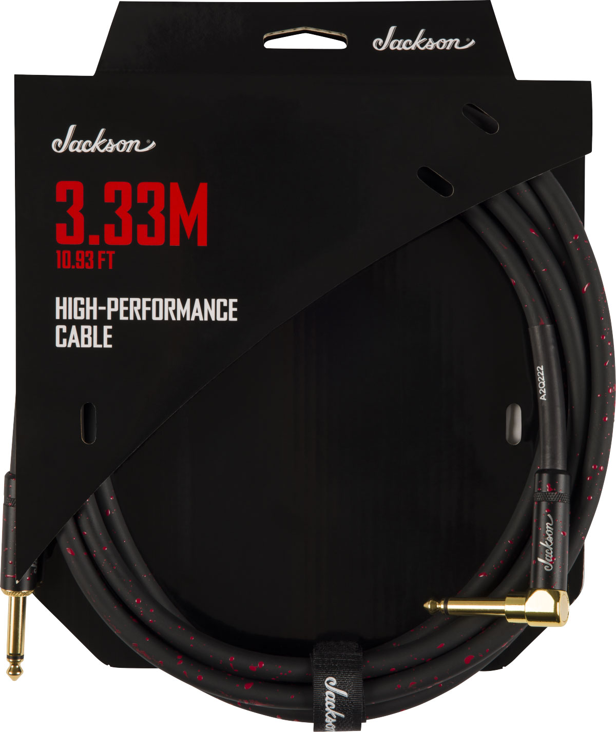 JACKSON GUITARS JACKSON® HIGH PERFORMANCE CABLE BLACK AND RED 10.93' (3.33 M)
